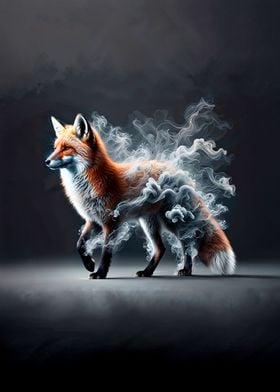 Red Fox in Smoke