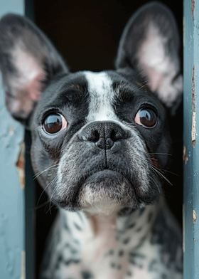 French Bulldog Peeking