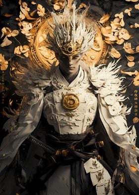 White Samurai Warrior