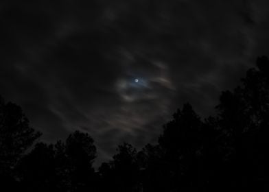 Moonlit Night Sky