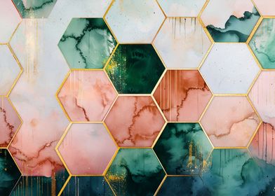 Abstract Hexagon Pattern