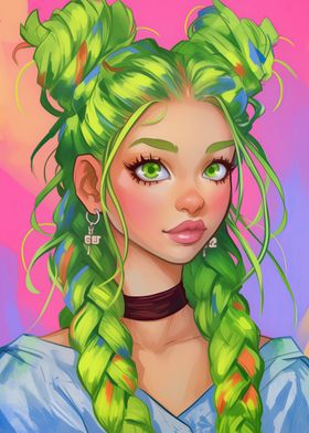 Green Haired Girl