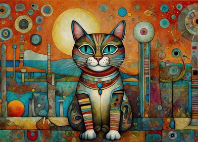 Cat in a Colorful World