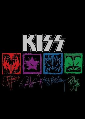 KISS Band Logo with Signatures