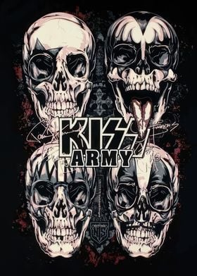 KISS Army Skull Design