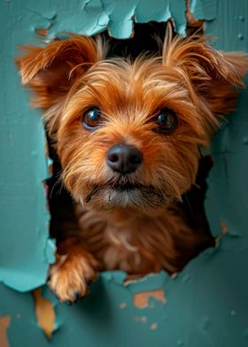 Yorkshire Terrier Peeking