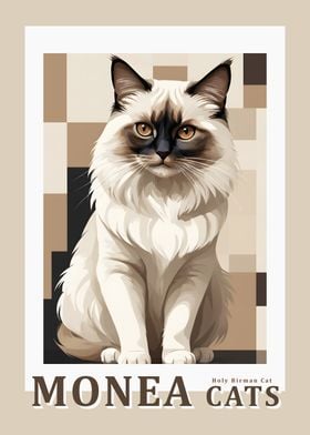 Holy Birman Cat - Abstract MONEA Poster