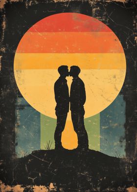 Retro Love Silhouette