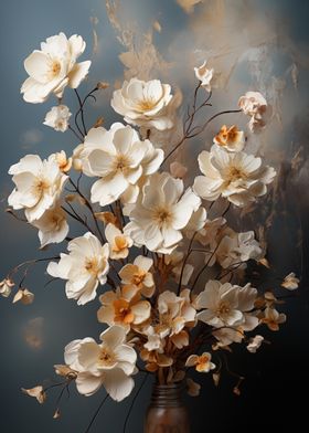 White Flowers in Vase