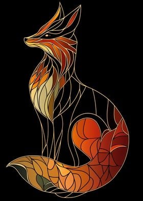 Stained Glass Fox