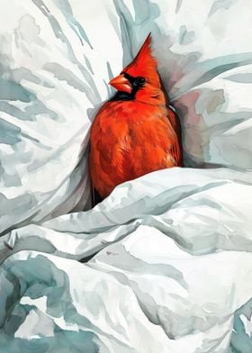 Cardinal in Bed