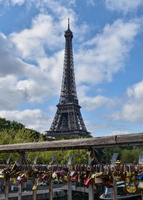 Eiffel Tower with Love Locks