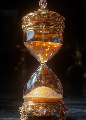 Ornate Gold Hourglass