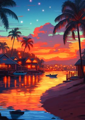 Tropical Sunset Village