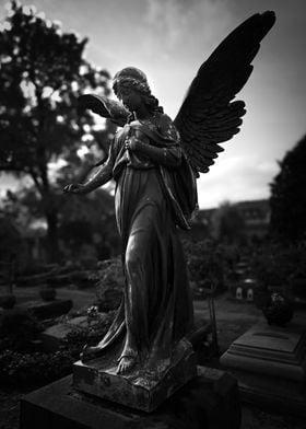 Angel Statue in Cemetery