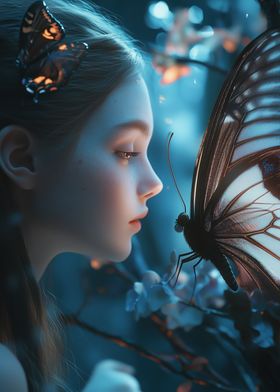 Girl and Butterfly