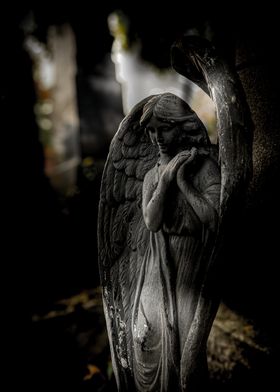 Angel Statue in Cemetery