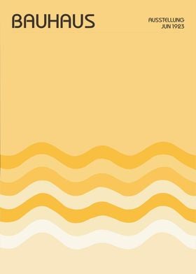 Bauhaus Yellow Wave Summer Art