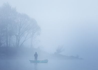 Foggy Lake Solitude