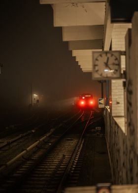 Departing metro