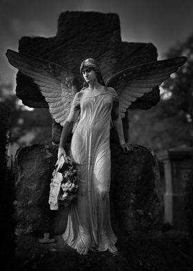 Angel Statue in Cemetery