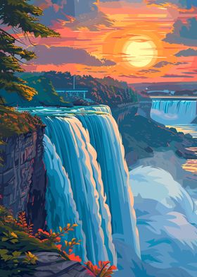 Niagara Falls Sunset