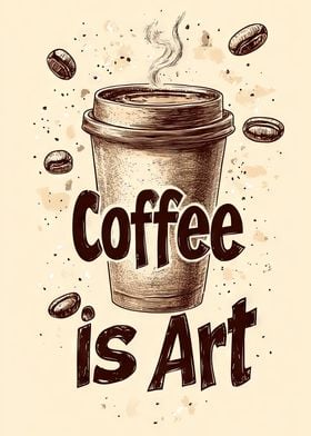 Coffee is Art Illustration