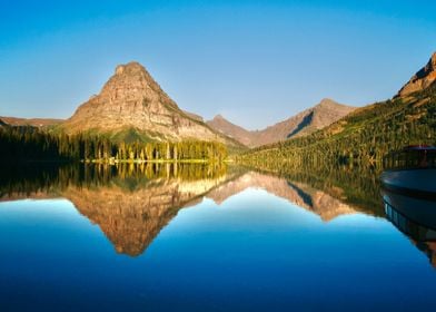 Sinopah Mountain Lake Reflection