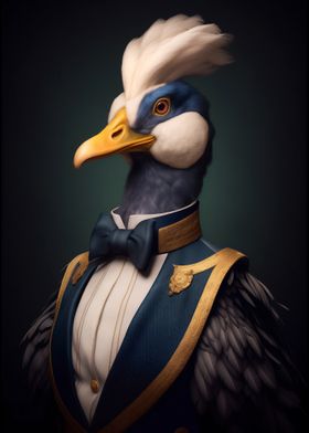 Dapper Duck in Tuxedo