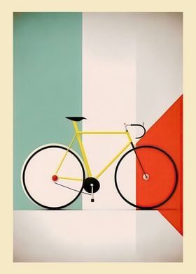 Bicycle Italy Mid Century Art