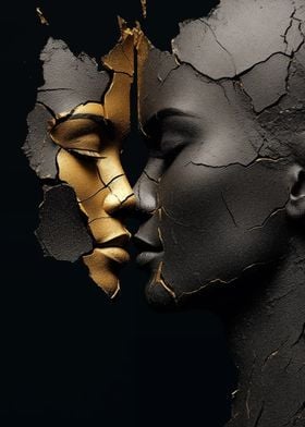 Golden and Black Faces