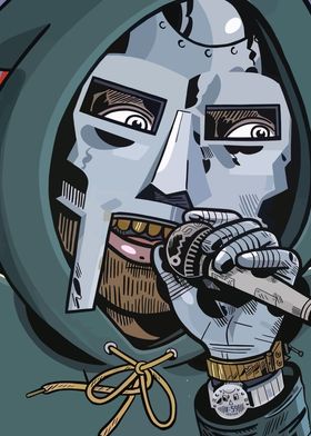 MF DOOM Rapper Illustration