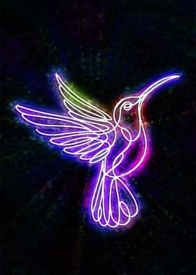 Neon Hummingbird