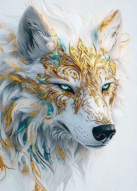 kintsugi wolf face 