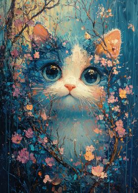 Cat in Blossoms