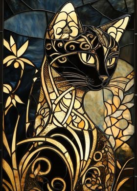 Stained Glass Cat