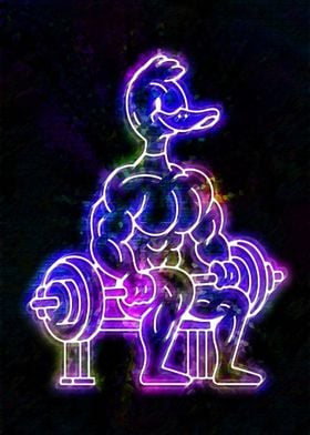 Neon Duck Weightlifting