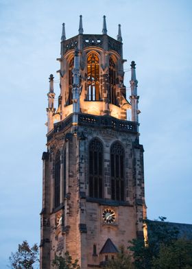 Church Tower at Dusk