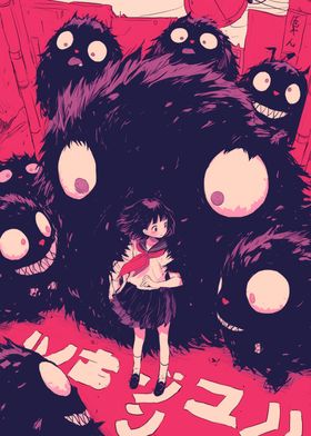 Girl Surrounded by Monsters