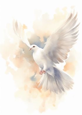 The Holy Spirit - Minimalist Watercolor Painting