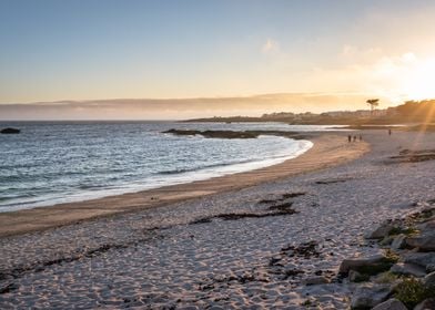 Sunset Beach Scene Bretagne