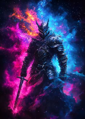 Knight in Cosmic Flames