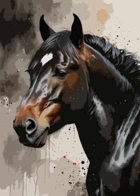 Horse Portrait Watercolor