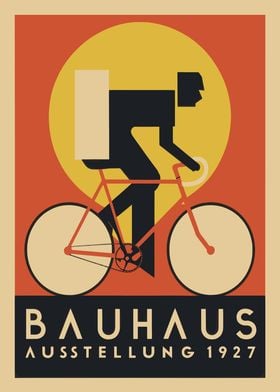 Bauhaus Bicycle Orange Print