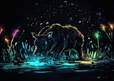 Hippo in the Night