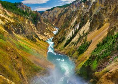 At the Brink of Yellowstone Falls