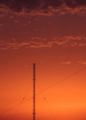 Sunset Tower Silhouette