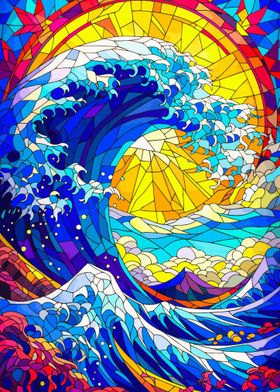 Stained Glass Wave