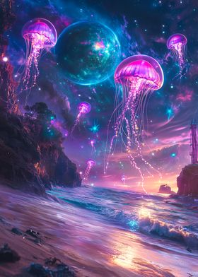 Cosmic Jellyfish Beach