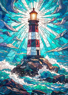 Stained Glass Lighthouse